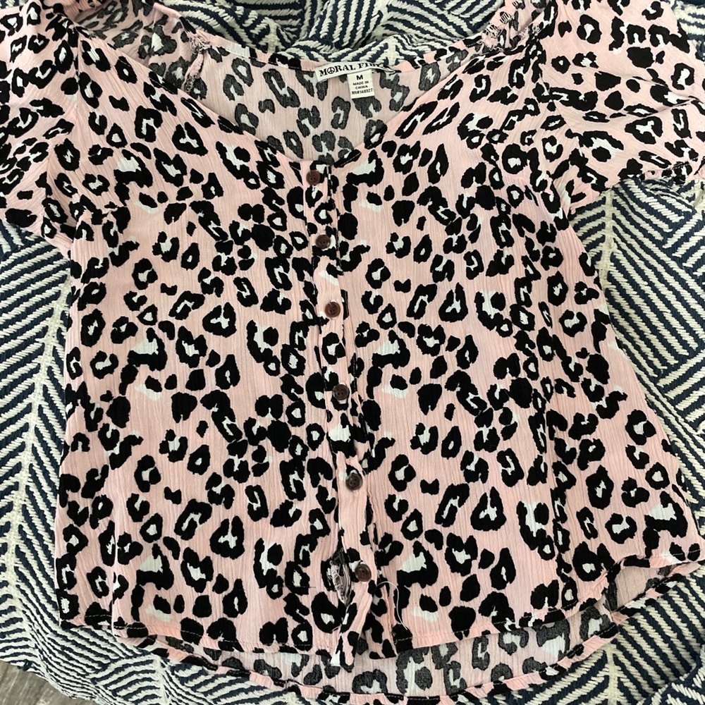Cheetah print blouse